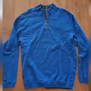 Tommy Bahama Quarter Zip Pullover Sweater Reversible 100% Cotton Men’s Large